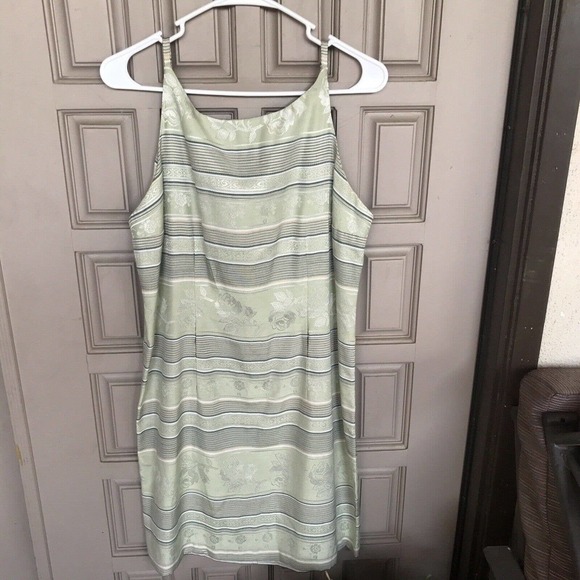 Jodi Michaels Dresses & Skirts - Jodi Michaels Dress Sz13/14 Rayon Poly Straps Fitted Soft Stripes Pre-Owned